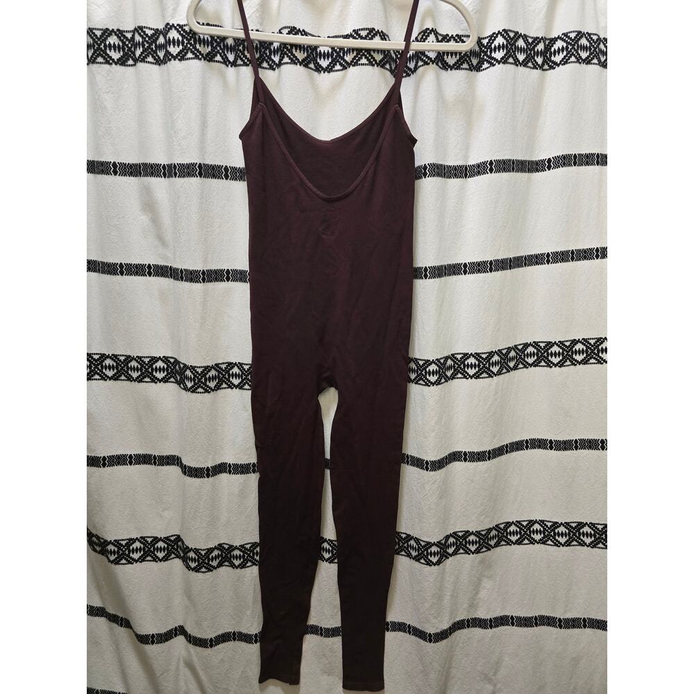 NWOT Intimately Free People brown ribbed long bodysuit tank low back size M/L‎